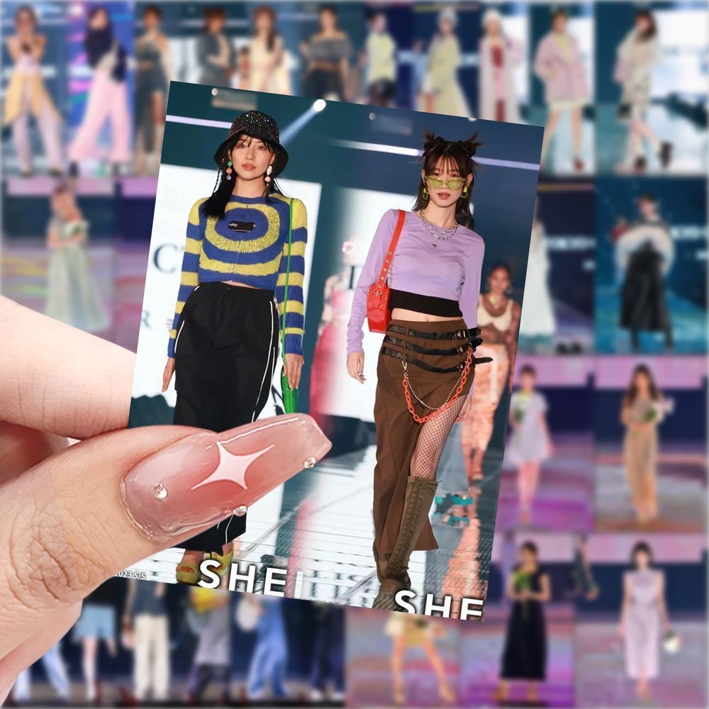 新款东京女孩时装秀贴纸高颜值装饰手机行李箱笔记本diy防水贴画