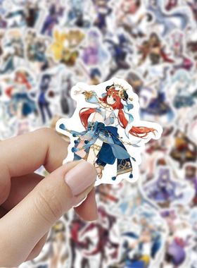 180张原神人物角色周边贴纸可爱二次元卡通贴画手机手账装饰贴纸