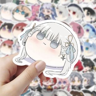 120張Q版 飾貼畫 鳴潮團子和角色頭像貼紙卡通可愛趣味筆記本手機裝