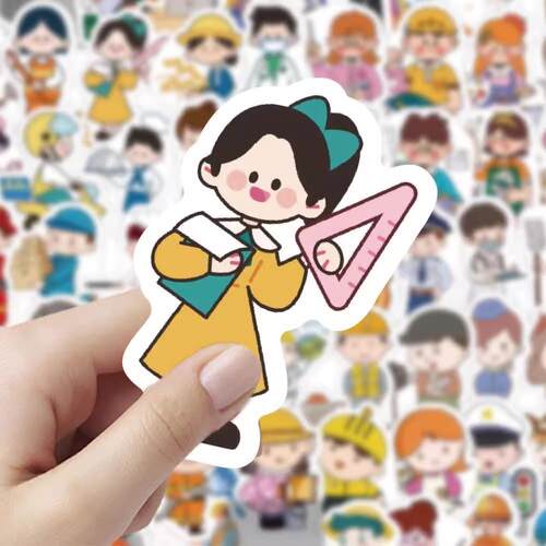 可爱卡通人物贴纸防水手账