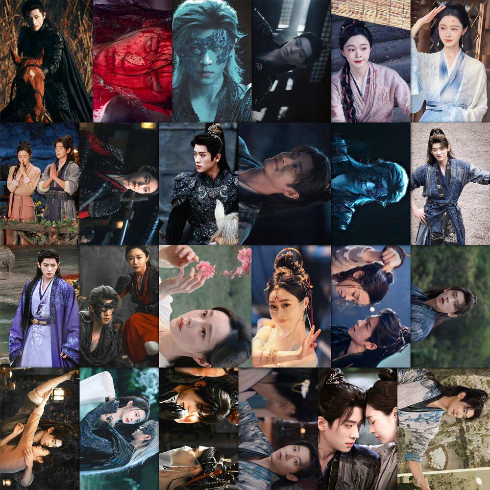 60张与晋长安贴纸古装秦汉古代仙侠装饰手机壳行李箱防水封口贴画