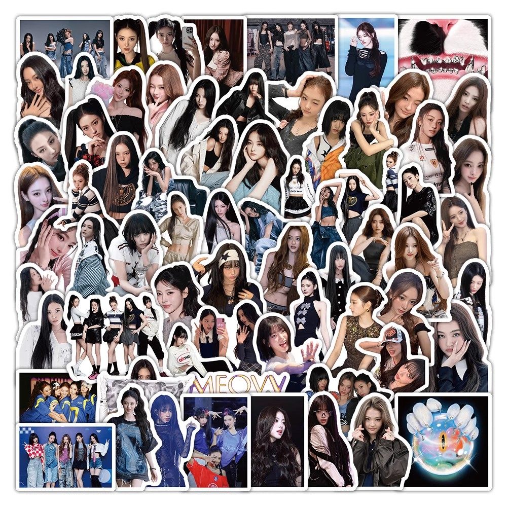 170张meovv女团贴纸韩国组合金粹仁李嘉元田中杏奈罗潾埃拉小贴画