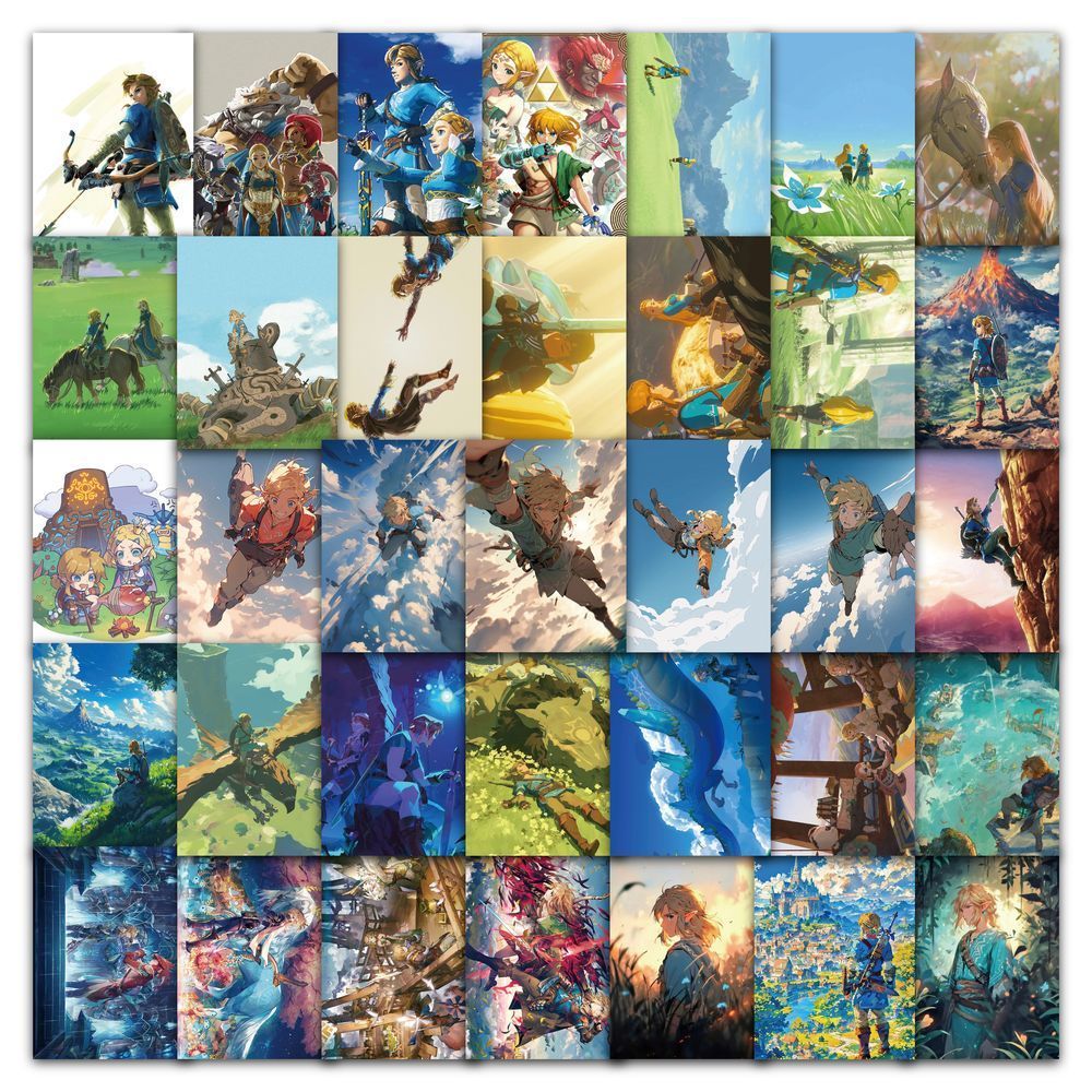 189张塞尔达传说王国动漫之泪贴纸ins桌面装饰手机手账笔记本贴画