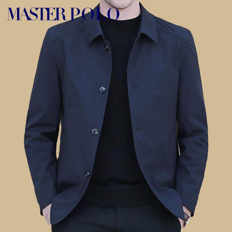 美国保罗春秋高端品牌男士夹克外套中老年商务行政干部休闲爸爸装