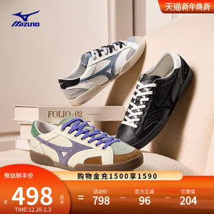 MIZUNO美津浓25秋冬新款 休闲鞋 薄底鞋 CLUB 复古拼色时尚