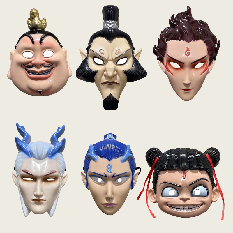 哪吒儿童面具人脸敖丙敖光面具