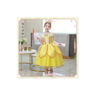 女童舞会礼服装贝儿公主连衣裙子儿童演出服蓬蓬贝尔cos生日礼服