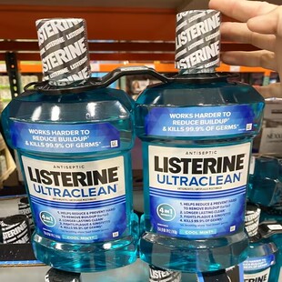 美国邮Listerine UltraClean漱口水口腔清洁杀菌清新口气1.5L*2瓶