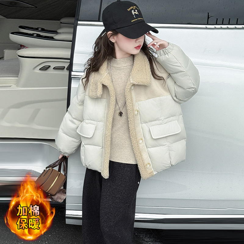 女童冬装加厚棉服2025新款棉衣