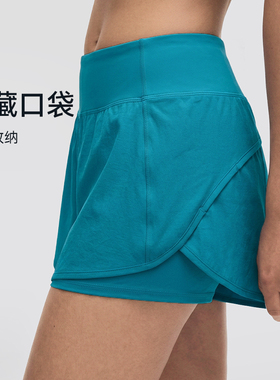 美式白色短裤运动短裤女速干跑步裤子健身服女外穿夏季薄款