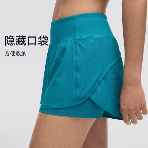美式白色短裤运动短裤女速干跑步裤子健身服女外穿夏季薄款