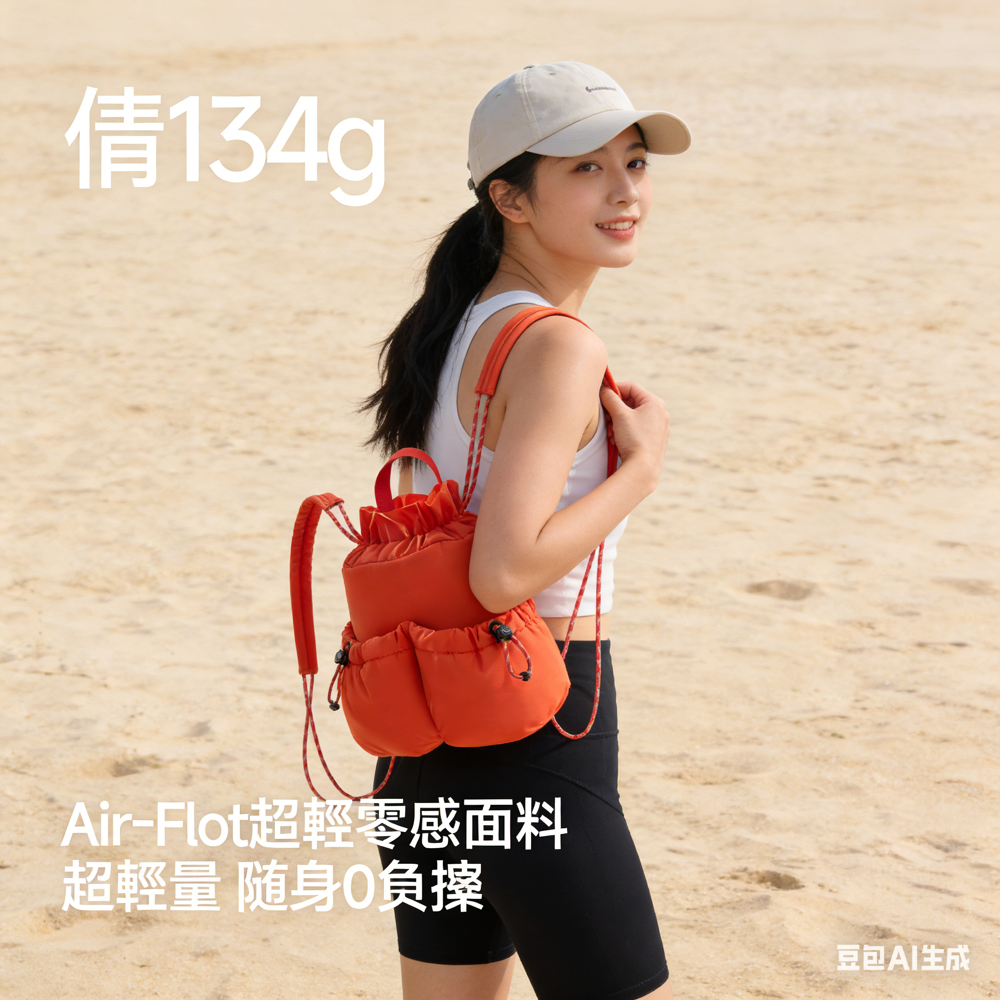 蕉下双肩包扩容女包2026新款书包户外登山包旅行包轻便大容量短包