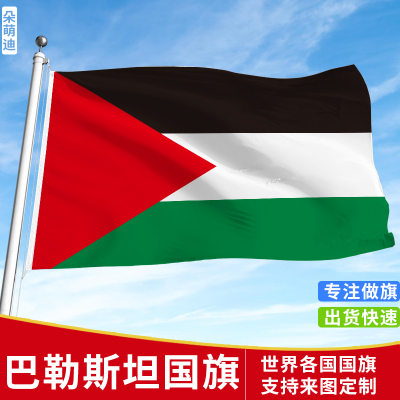 巴勒斯坦国旗户外飘手摇串
