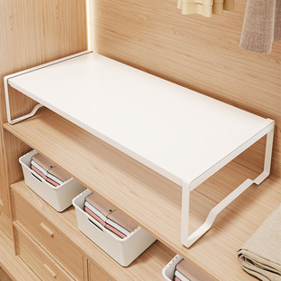 衣柜分层隔板可伸缩整体橱柜隔断板衣服收纳层架家用宿舍柜内分隔