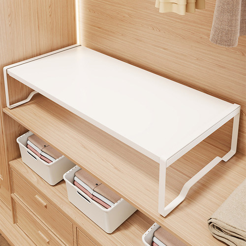 衣柜分层隔板可伸缩整体橱柜隔断板衣服收纳层架家用宿舍柜内分隔