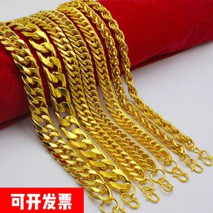 大金链子仿真年会表演大金戒指拍段子拍视频土豪霸气金色手链夸张