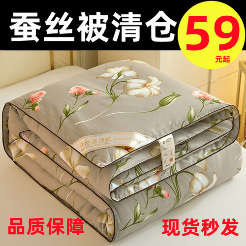 正品蚕丝被冬被被子被芯春秋被夏凉被桑蚕丝空调被棉被四季可机洗