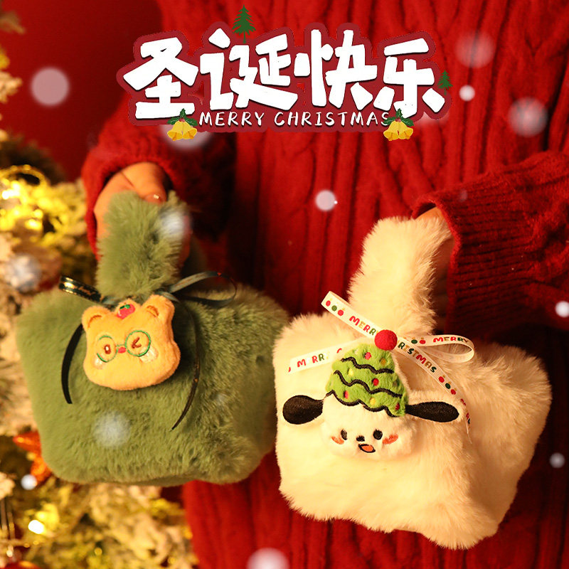 圣诞节礼物袋平安夜手提苹果袋糖果袋子平安果包装盒创意小礼品袋