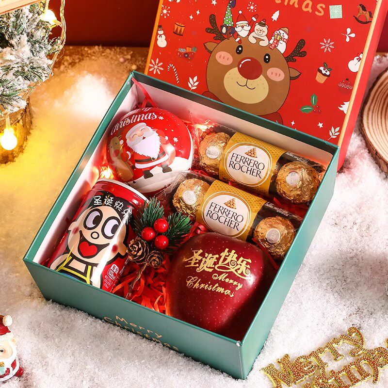 圣诞节礼物送女生女朋友闺蜜儿童零食礼包精美实用平安夜苹果礼盒