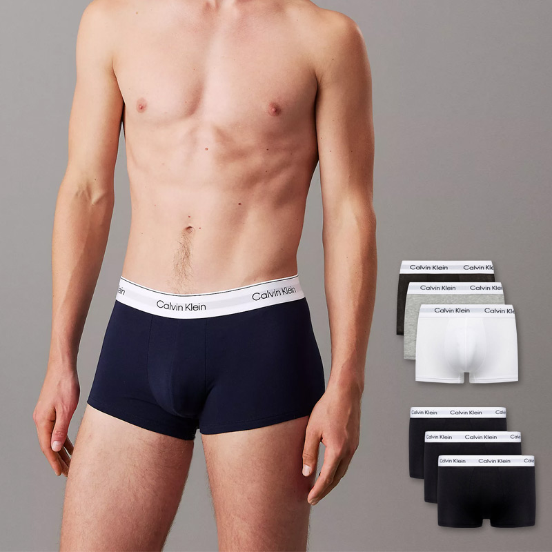 3条装CalvinKlein男士四角内裤