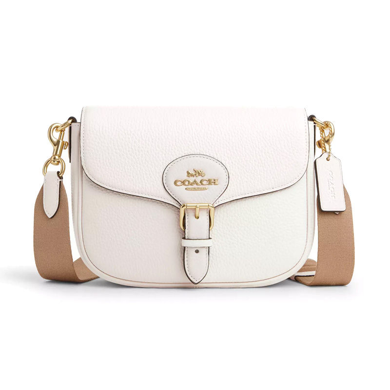 COACH/蔻驰斜挎包皮质中号马鞍包