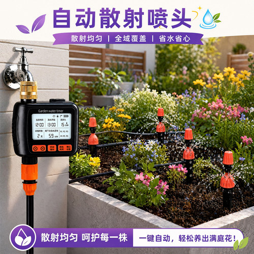 自动散射喷头浇水神器定时器