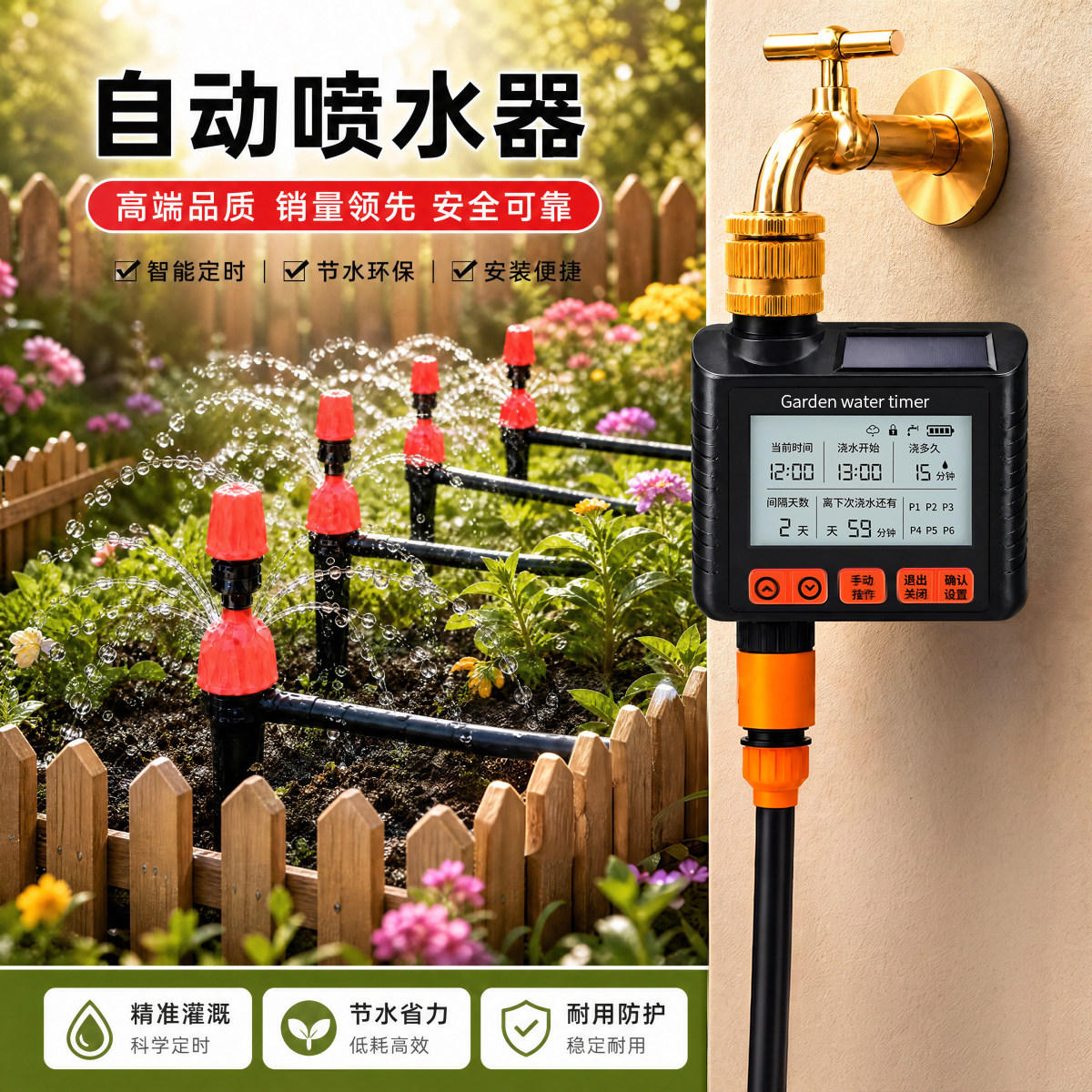 自动喷水器太阳能浇花神器