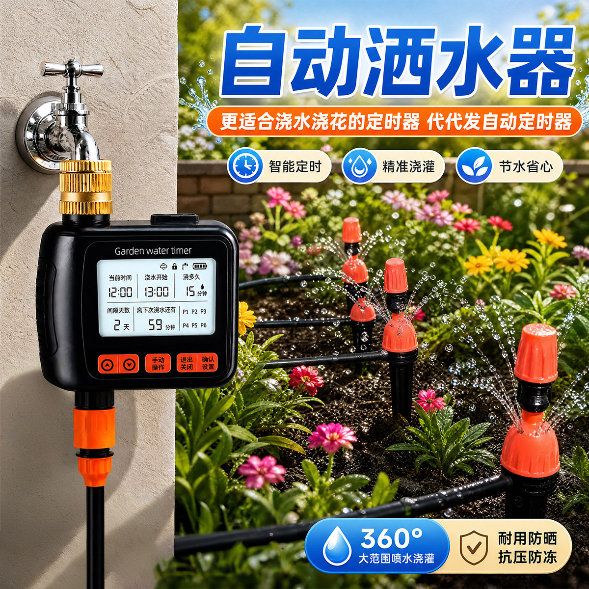 自动洒水器浇水神器定时浇花