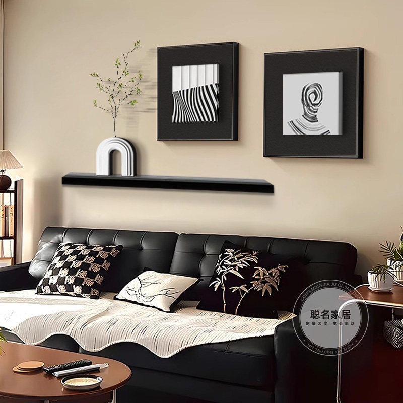 立体抽象客厅装饰画中古风沙发背景墙挂画2026新款餐厅创意组合画