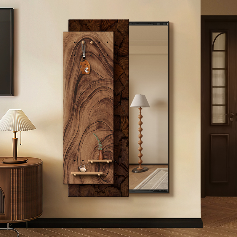 中古风可关闭洞板穿衣镜隐