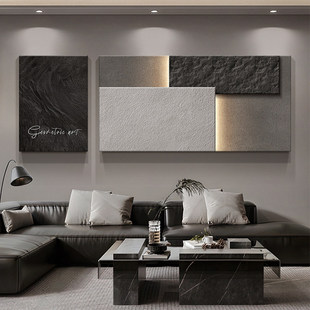 意式极简轻奢客厅装饰画几何抽象壁画高级感沙发背景墙挂画新款