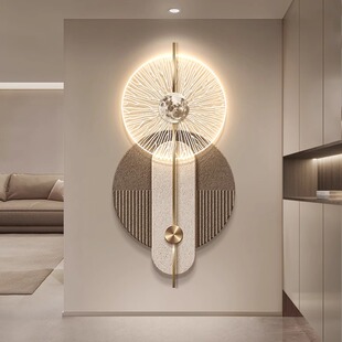 现代轻奢玄关装饰画意式极简抽象走廊过道挂画高级感入户门壁画灯