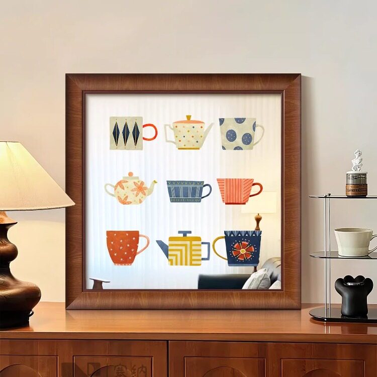 杯盏绘韵》中古风客厅装饰画玄关斗柜镜子画小众艺术卧室床头挂画,家居饰品,现代装饰画,淘宝优惠券,粉丝福利购,淘宝优惠卷