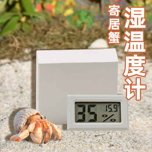 室内迷你便携寄居蟹爬宠温湿度计