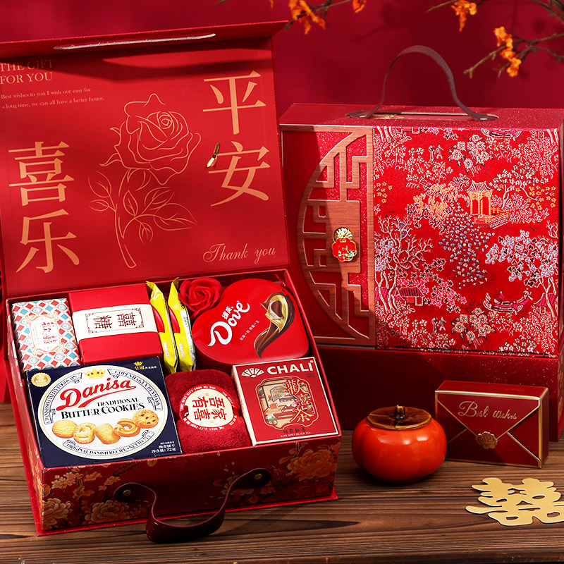 中式婚礼喜糖成品礼盒含糖伴手礼
