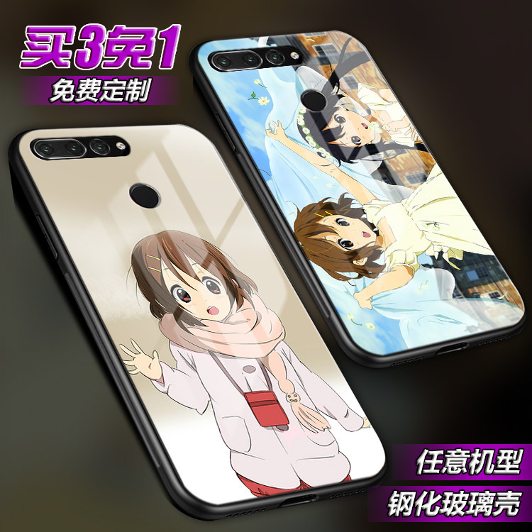 轻音少女适用荣耀v30秋山澪平泽唯20pro note10 9i玻璃play手机壳