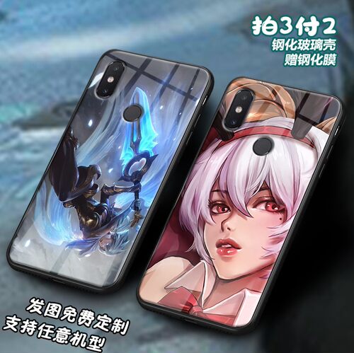 LOL灵魂莲华RIVEN适用小米11锐雯8mix3 2s CC9pro玻璃note9手机壳