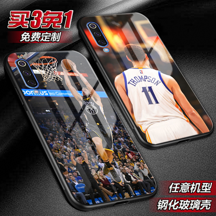 克莱汤普森汤神佛祖适用小米cc9p红米note9 8玻璃k30pro手机壳20