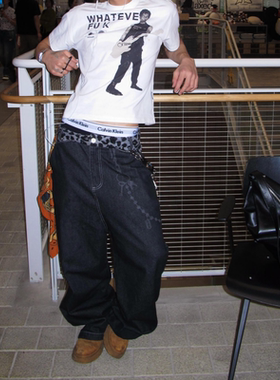 Satrt美式直筒阔腿复古水洗赤耳原浆牛仔裤男慵懒vibtage休闲长裤