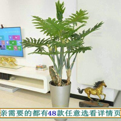 厂家仿真琴叶榕旅人蕉龟背叶假花树网红绿植盆景落地大型橱窗客厅
