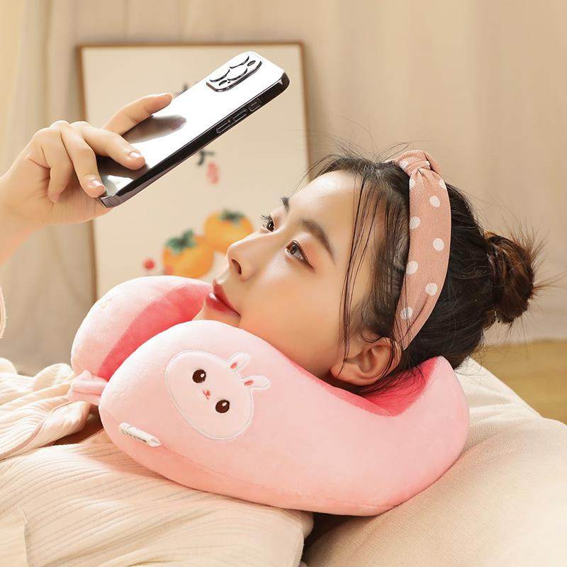 可爱u型枕护颈枕午睡专用仰睡枕头脖子靠枕学生旅行睡觉u形枕抱枕