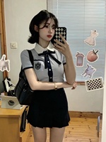 小個(gè)子炸街學(xué)院風(fēng)JK制服襯衫套裝