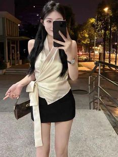 夏装 女 搭配一整套轻熟御姐小个子独特别致辣妹纯欲风衬衫 短裙套装
