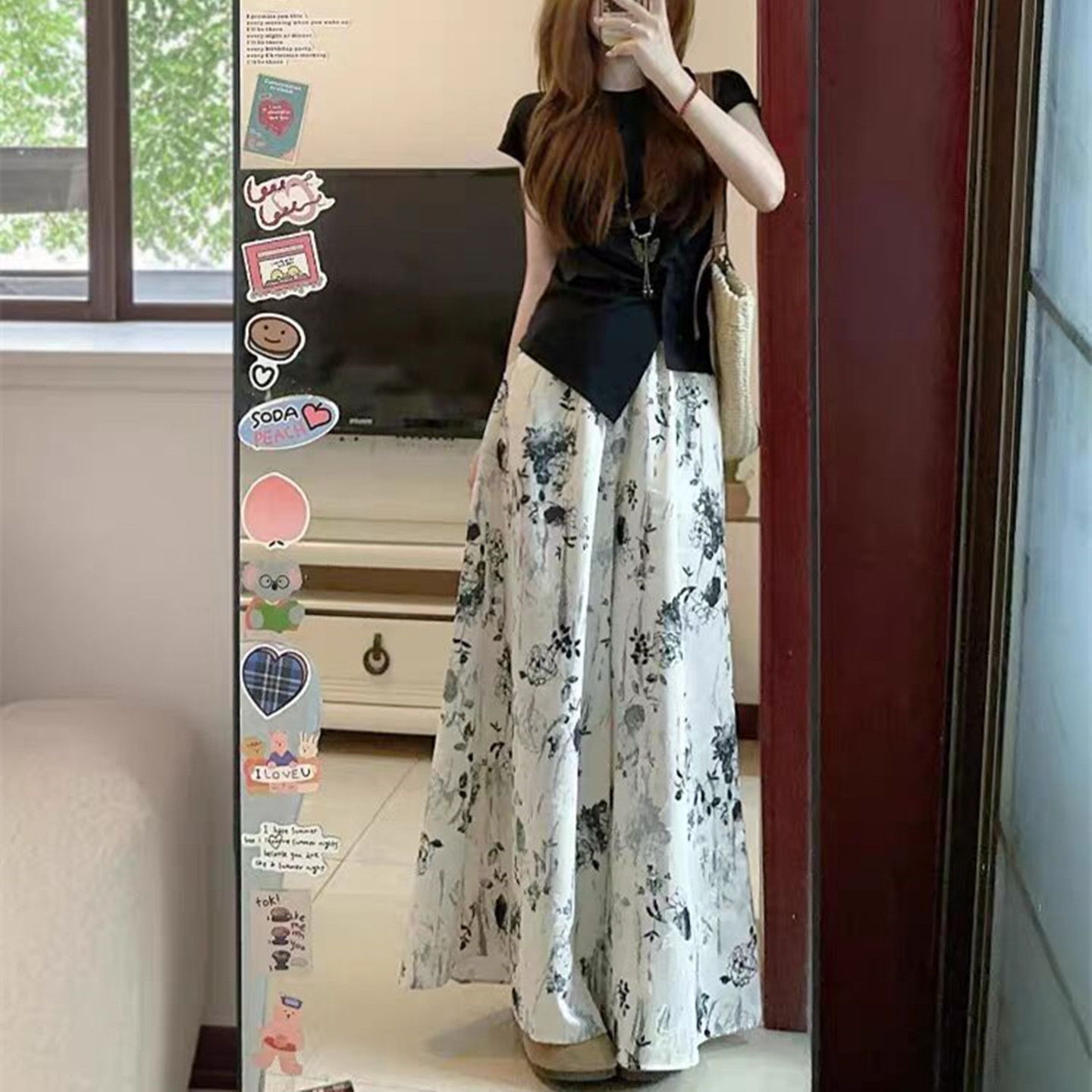 新中式国风套装女巨好看阔腿裤