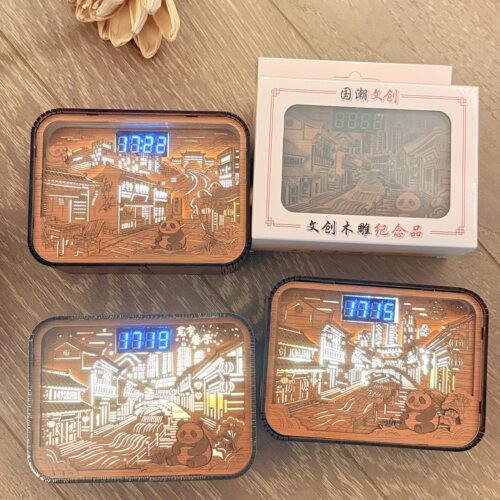 成都木雕夜灯礼盒装旅游伴手礼物