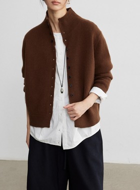 trueidea25秋冬 100%美丽诺毛衣开衫