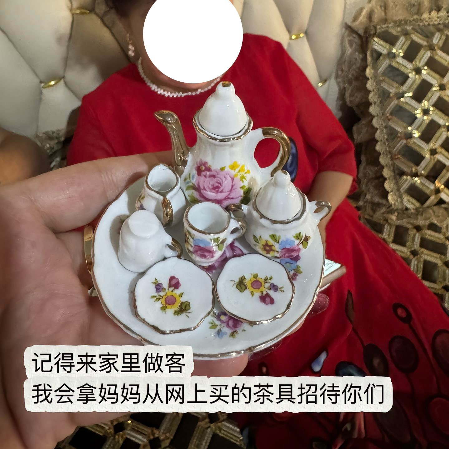 迷你茶具套装华丽宫廷风新款2026趣味陶瓷过家家玩具微缩食玩