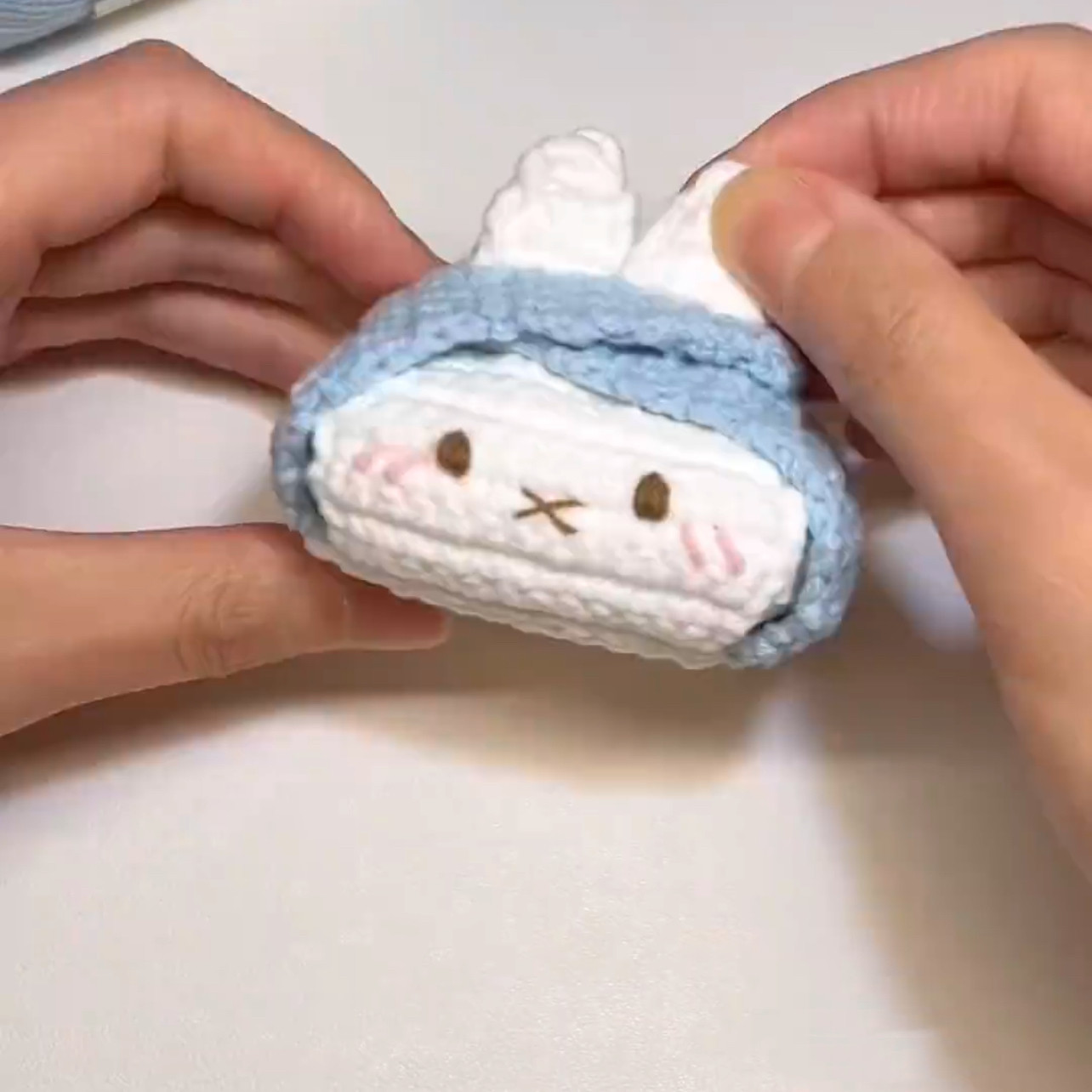 小兔无线耳机保护套材料包新款毛线DIY手工钩织可爱蓝牙耳机
