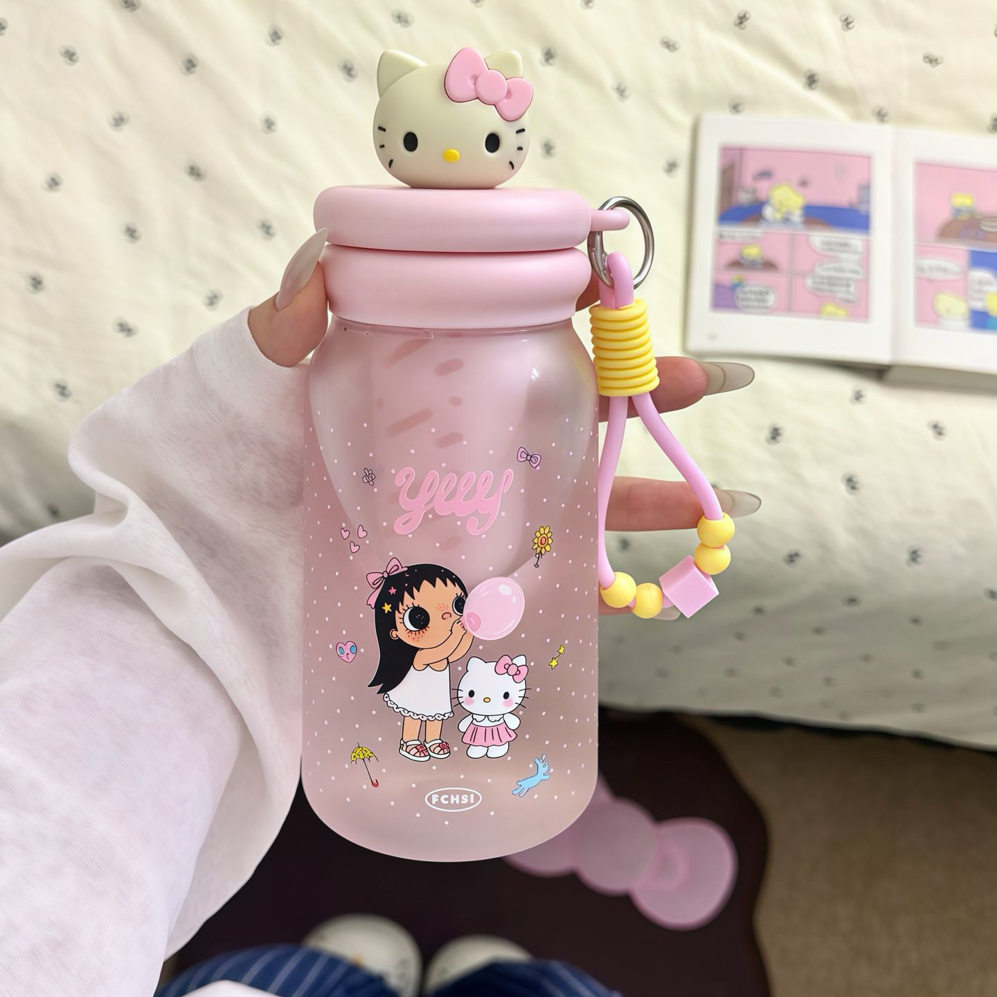 2026款新款水杯夏季学生咖啡杯粉色过滤杯子塑料杯子女生夏季