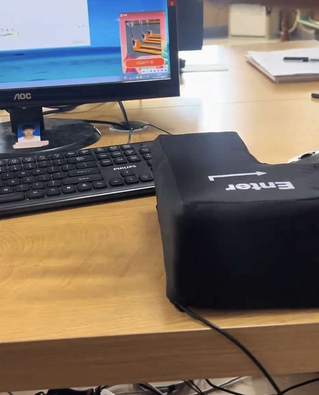 解压回车键搞怪礼物超大号外接巨大发泄usb电脑办公键盘enter键